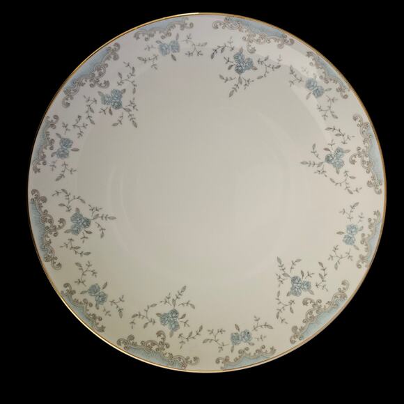 Imperial China W Dalton 5303 Seville 12" Platter Japan Blue Floral Gold Trim - Picture 2 of 4